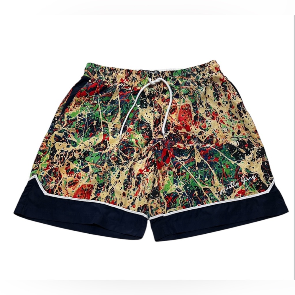 NWT Hustle Gang Men's LG Drip Shorts Hazel Nut